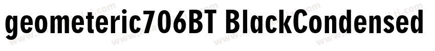 geometeric706BT BlackCondensedB字体转换